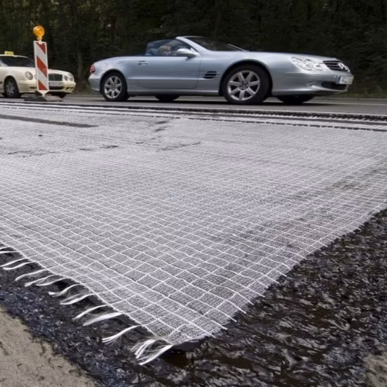 Composite Geogrid Fiberglass Geogrid Self-Adhesive Combigrid Nonwoven Geotextile for Drainage Isolation